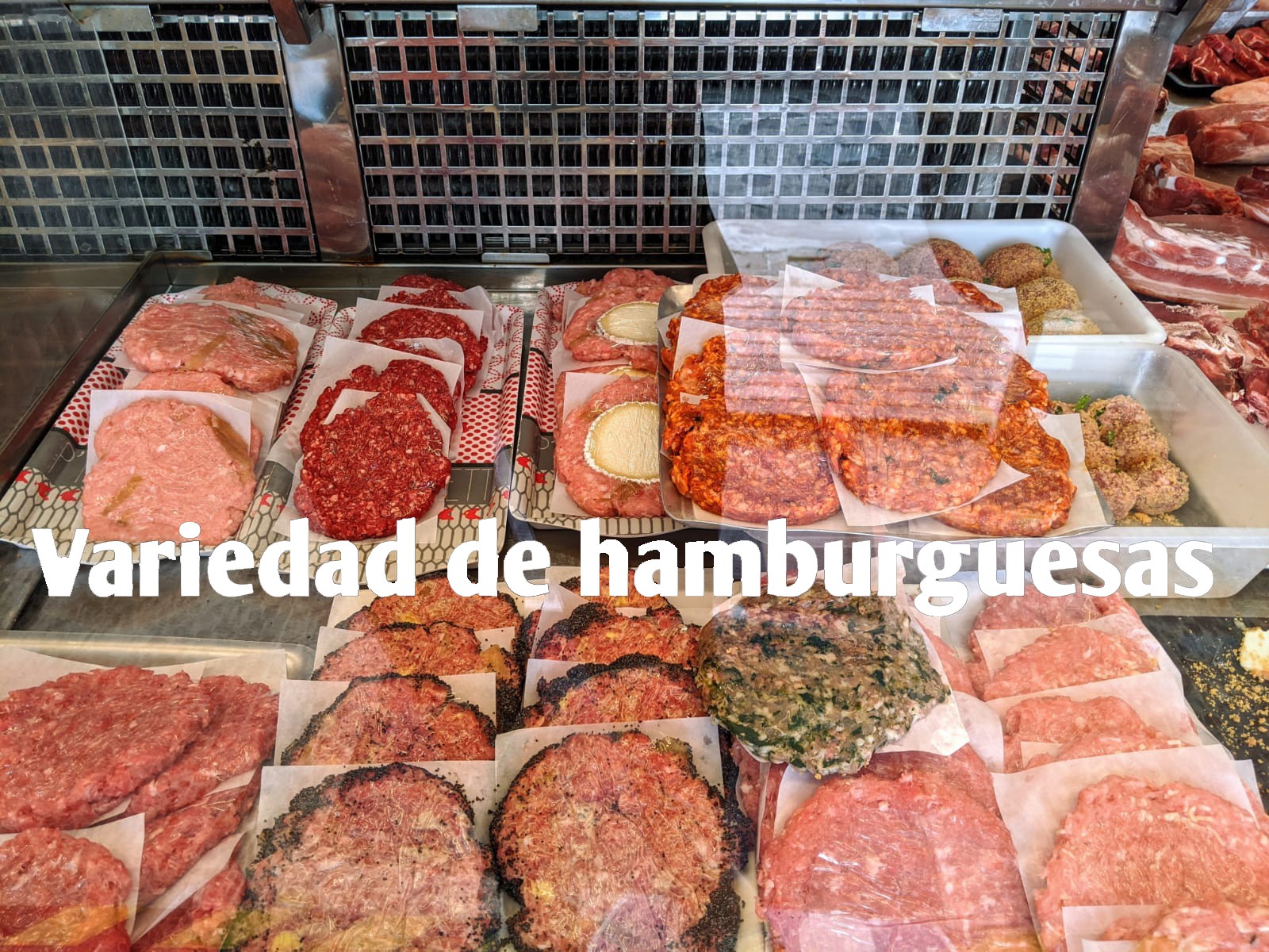 Variedad de hamburguesas.